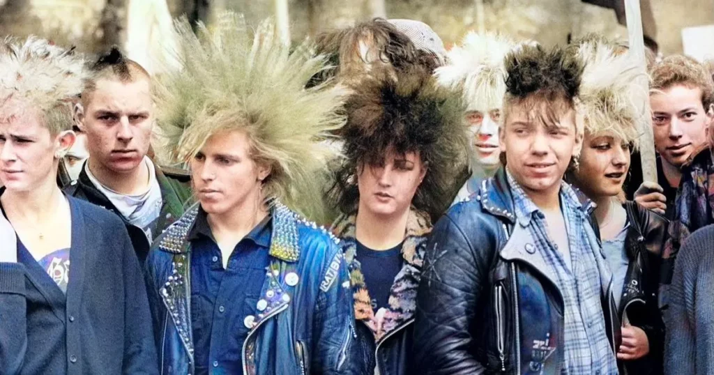 Punk spiky hair 1980s 